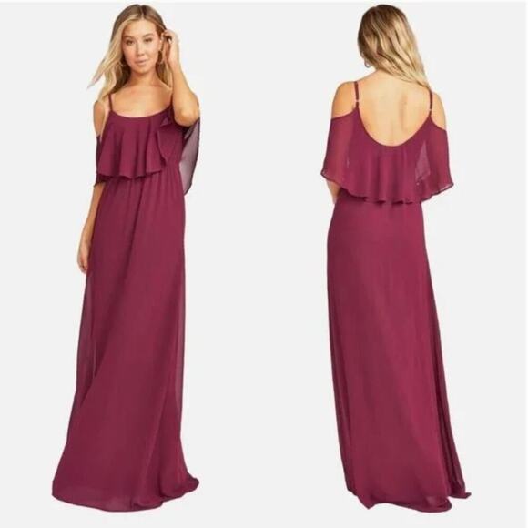 Show Me Your‎ MuMu Caitlin Ruffle Maxi Dress Womens Size Small - Picture 2 of 7